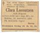Hugaas Klara gLorentzen dødsannonse 12des1953.jpg