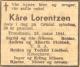 Lorentzen Kåre dødsannonse 28mars1944.jpg